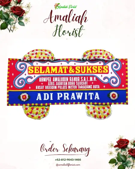 Papan Bunga Ucapan Selamat Adiraja